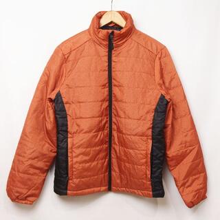 スタンドカラー 中綿ジャケット ブルゾン オレンジ Mサイズ(ブルゾン)