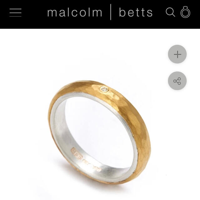 【気まぐれ価格】malcolm betts 定番リング特注品3mm幅