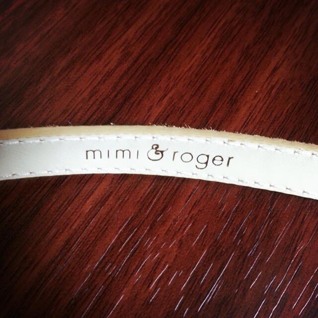 【タグ付新品】mimi&roger ハラコ細ベルト レオパード柄