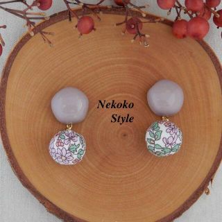 【337】くすみカボ＆ケイティー・アンド・ミリーチャームピアス/イヤリング(ピアス)