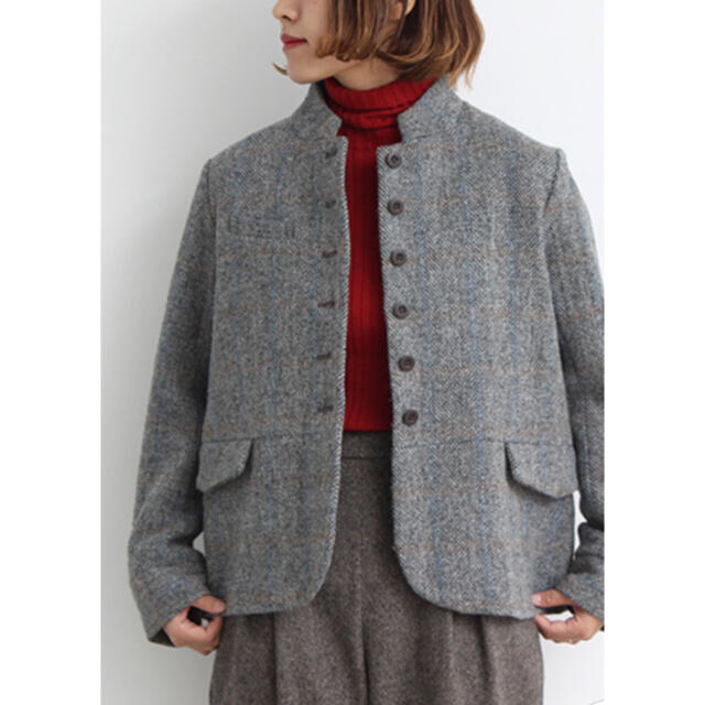 chambre de charme(シャンブルドゥシャーム)のMalle HARRIS TWEED 羊飼いのジャケット　シューズおまとめ レディースのジャケット/アウター(ノーカラージャケット)の商品写真