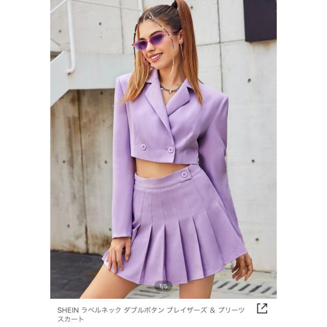 良質 SHEIN 新品未使用 スカート 130 SHEIN 130㎝ Tシャツプリーツスカート
