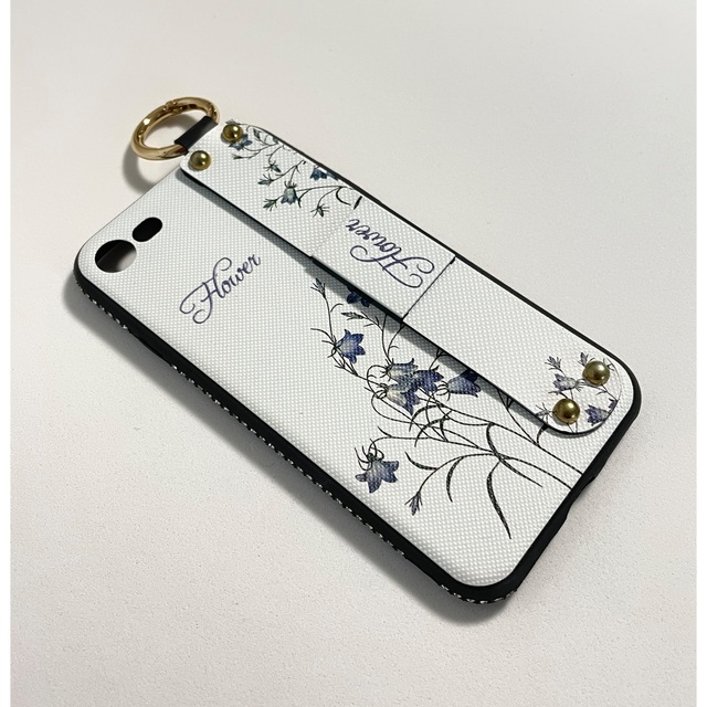 Iphone 7 8 ケース 花柄 落下防止ベルトとキーホルダー掛けリング付きの通販 By Ren17lotus S Shop ラクマ