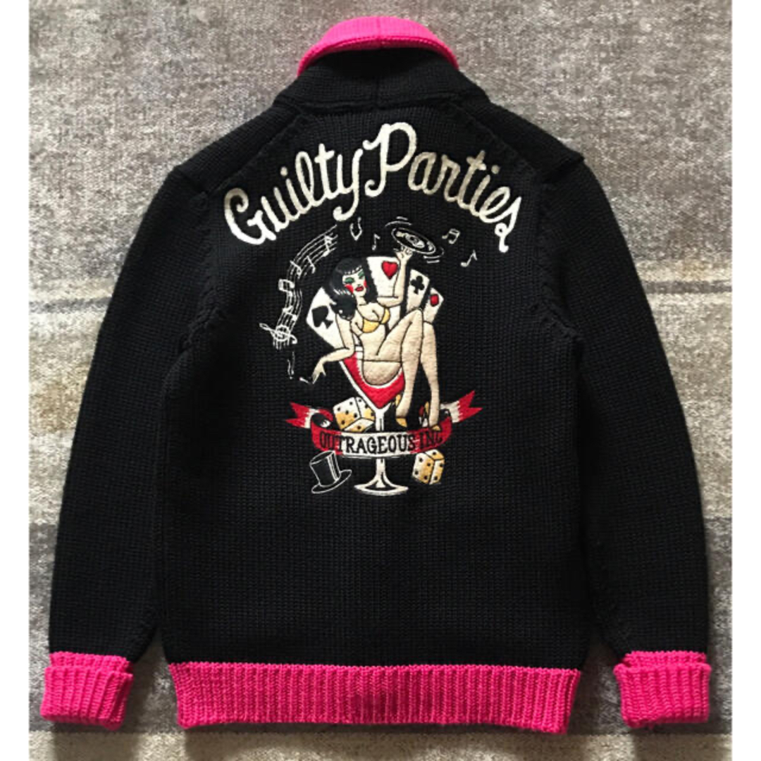 超レア 最高のカラー配色&バック刺繍 ワコマリア ニット カーディガン S WACKO MARIA - 超レア 最高のカラー配色&バック刺繍 ワコマリア