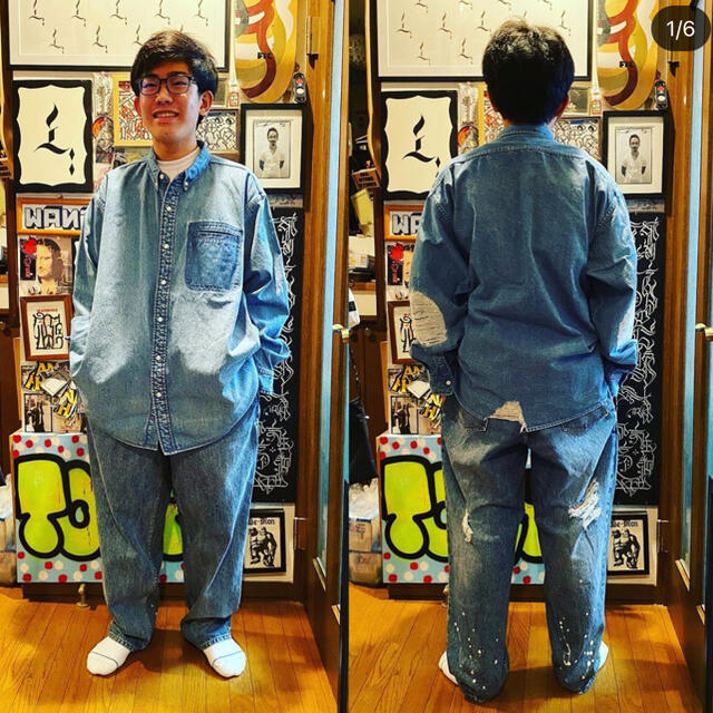 BEAMS(ビームス)のSSZ 裏USED DENIM SHIRTS Mサイズ INDIGO メンズのトップス(シャツ)の商品写真