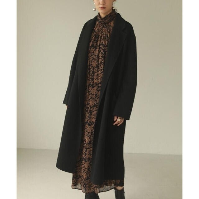 Wool Over Coat ウールオーバーコート黒アウター 価格タイプ