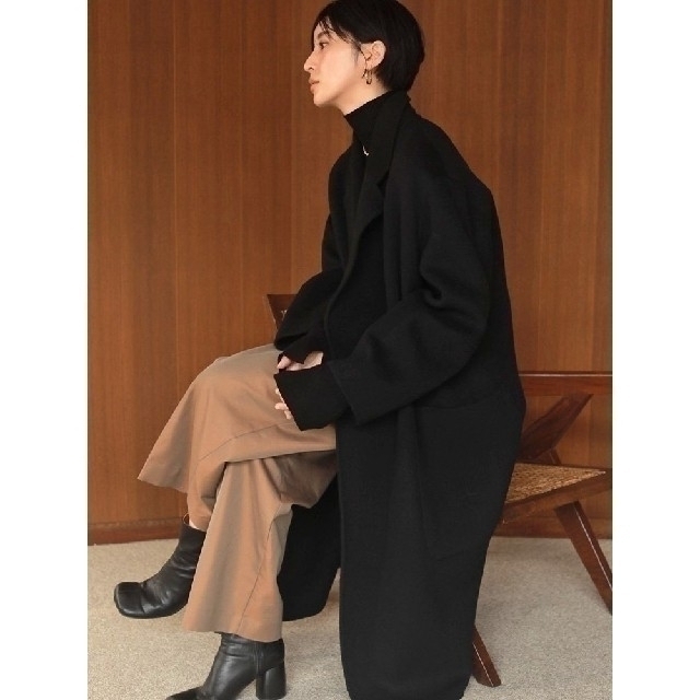 TODAYFUL(トゥデイフル)の【TODAYFUL】Wool Over Coat ウールオーバーコート黒アウター レディースのジャケット/アウター(ロングコート)の商品写真