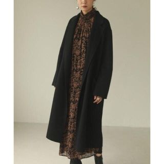 トゥデイフル(TODAYFUL)の【TODAYFUL】Wool Over Coat ウールオーバーコート黒アウター(ロングコート)