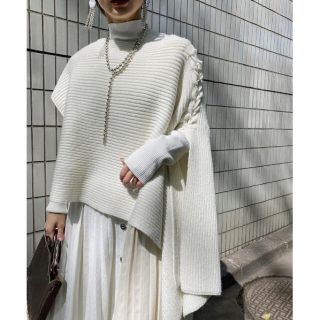 アメリヴィンテージ(Ameri VINTAGE)のアメリ 4WAY MUFFLER LAYERED KNIT ニット(ニット/セーター)