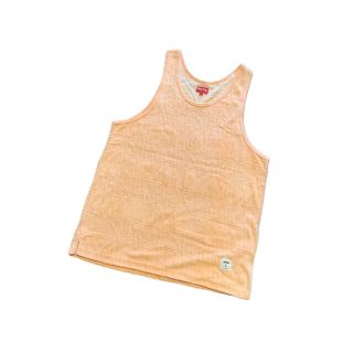 シュプリーム(Supreme)のSupreme Logo Stripe Terry Tank Top“pink”(タンクトップ)