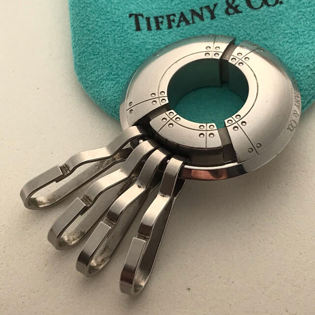 メンズTiffany ストリーメリカ キーリング美品希少