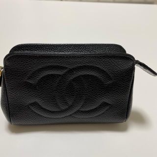 シャネル(CHANEL)のシャネル　キャビアスキン　ポーチ　ミニ(ポーチ)