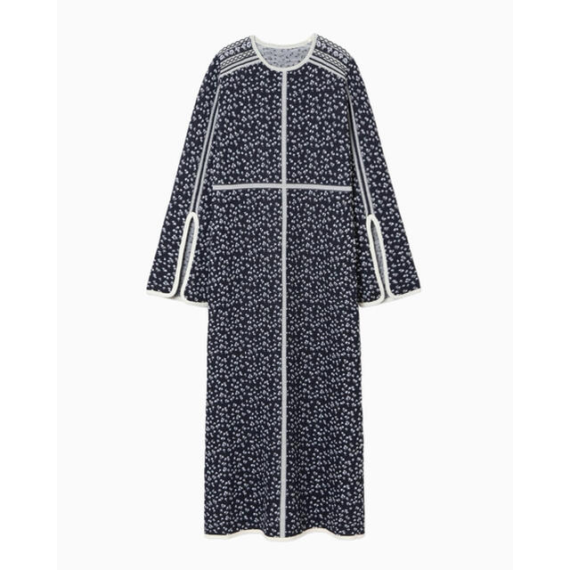 ロングワンピース/マキシワンピースOsmanthus Motif Jacquard Knitted Dress