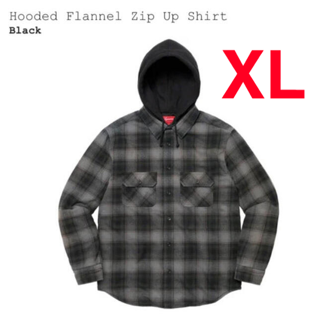 Supreme Hooded Flannel Zip Up Shirt XL