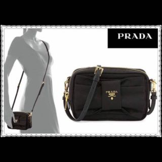 PRADA - プラダ ナイロン ブラック リボン ショルダーバック 完売 新品