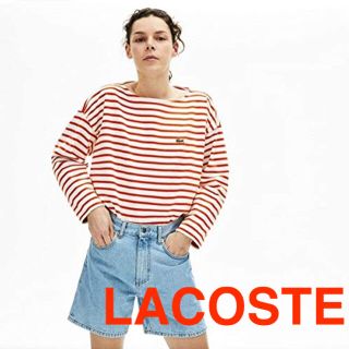 ラコステ(LACOSTE)の【値下げしました】LACOSTE/リラックスフィット/ボーダートップス(カットソー(長袖/七分))