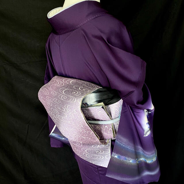 〈薔薇🌹の紫色の訪問着〉SALE トール　バラの着物　新古品　L  レディースの水着/浴衣(着物)の商品写真