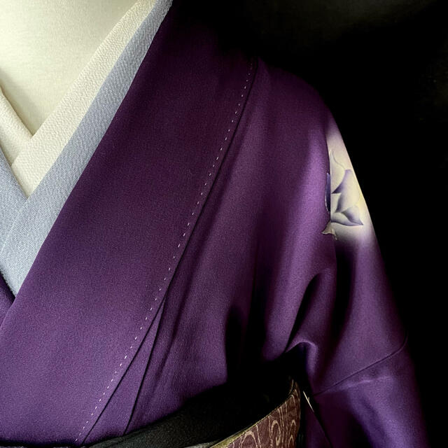 〈薔薇🌹の紫色の訪問着〉SALE トール　バラの着物　新古品　L  レディースの水着/浴衣(着物)の商品写真