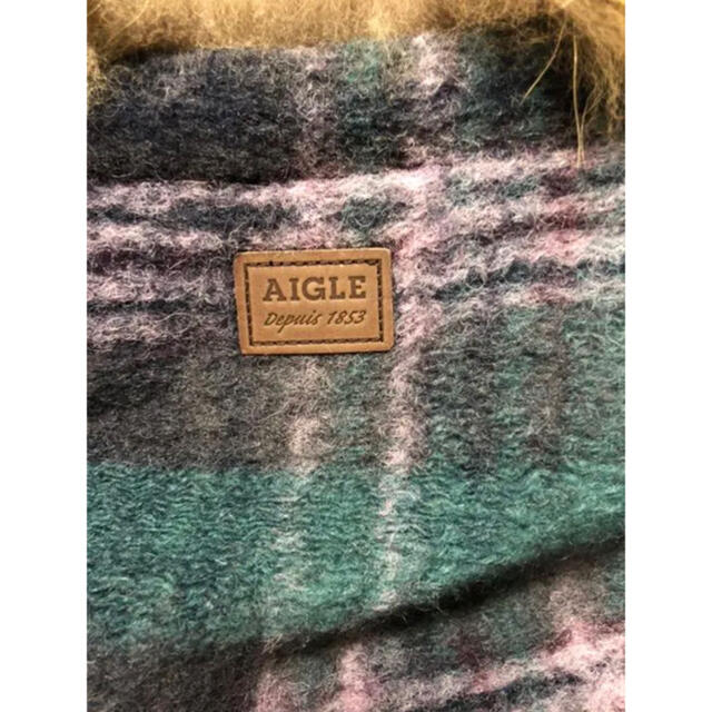 AIGLE(エーグル)の【AIGLE 】リバーシブルベスト チェック ネイビー 秋冬 レディースのジャケット/アウター(ダウンベスト)の商品写真