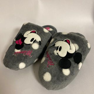 ディズニー(Disney)のミッキー&ミニー　ふわふわスリッパ(スリッパ/ルームシューズ)