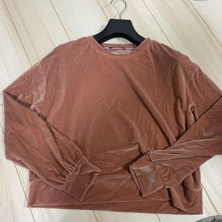 ザラ(ZARA)のZARA ベロアトップス(カットソー(長袖/七分))