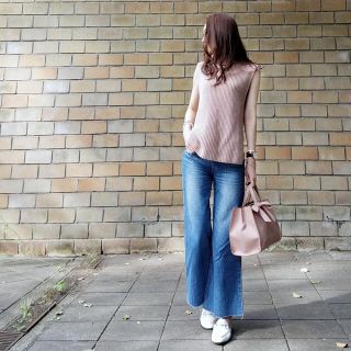 ユニクロ(UNIQLO)のUNIQLO♡ミドルゲージタートルネックロングベスト(ニット/セーター)