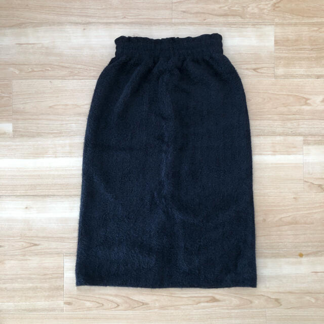 モヘア風黒スカート レディースのスカート(ひざ丈スカート)の商品写真