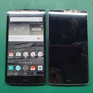 エーユー(au)のau isai lgv31 ブラック ＆ ブルー 2台本体のみ(スマートフォン本体)