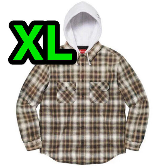 Supreme(シュプリーム)のsupreme Hooded Flannel Zip Up Shirt XL メンズのトップス(シャツ)の商品写真