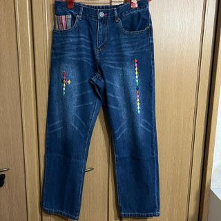 チチカカ(titicaca)のチチカカ【ロンボ刺繍デニムパンツ L】(デニム/ジーンズ)