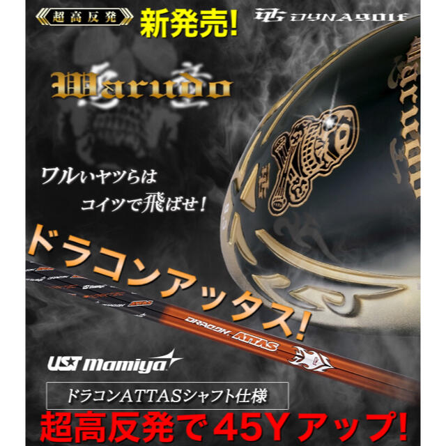 新登場! ドクロ輝く世界最強高反発の飛び! ダイナゴルフ 悪童 ワルド プレミア