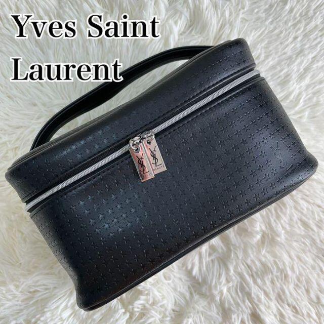 Yves Saint Laurent Beaute(イヴサンローランボーテ)のイヴサンローラン ソフトバニティポーチ 星 レザー 黒 ノエルギフト 非売品 レディースのファッション小物(ポーチ)の商品写真