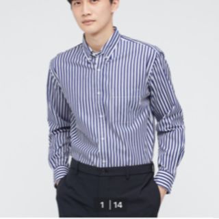 ユニクロ(UNIQLO)の新品未使用　UNIQLO エクストラファインコットンブロード　ストライプシャツ(シャツ)