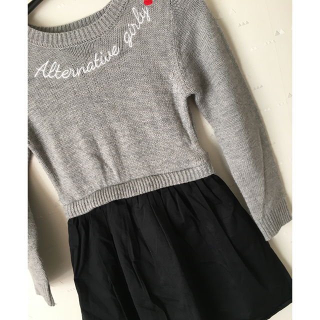 ALGY(アルジー)のALGY ニットワンピース　女の子　130 キッズ/ベビー/マタニティのキッズ服女の子用(90cm~)(ワンピース)の商品写真