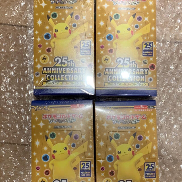 ポケモン 25th Aniversary Collectionシュリンク付き4箱 Box デッキ パック Q Wheels Com