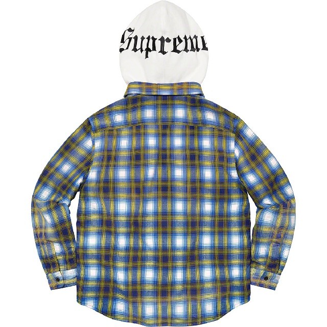 Supreme Flannel Zip Up Shirt Sサイズ Blue 1