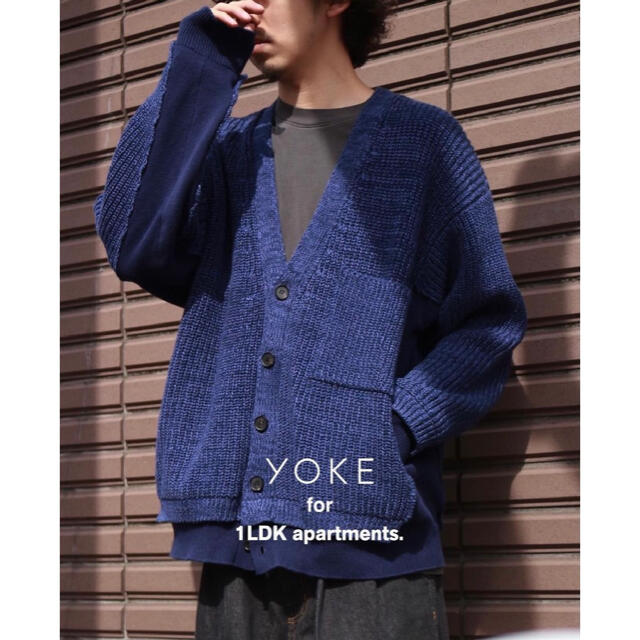 別注/1LDK YOKE 5G CONNECTING RIB CARDIGAN