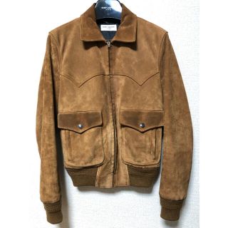 サンローラン(Saint Laurent)の超美品 サンローラン スエードレザージャケット 42 エディ期(レザージャケット)