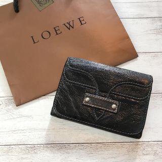 ロエベ(LOEWE)の【収納◎】LOEWE ロエベ レディース 折り財布 ミニ財布 ブラック(財布)