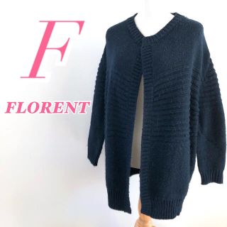 フローレント(FLORENT)のFLORENT フローレント 長袖ニット ロングカーディガン セーター ネイビー(カーディガン)