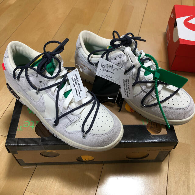 OFF-WHITE × NIKE DUNK LOW 1 OF "20"26cm