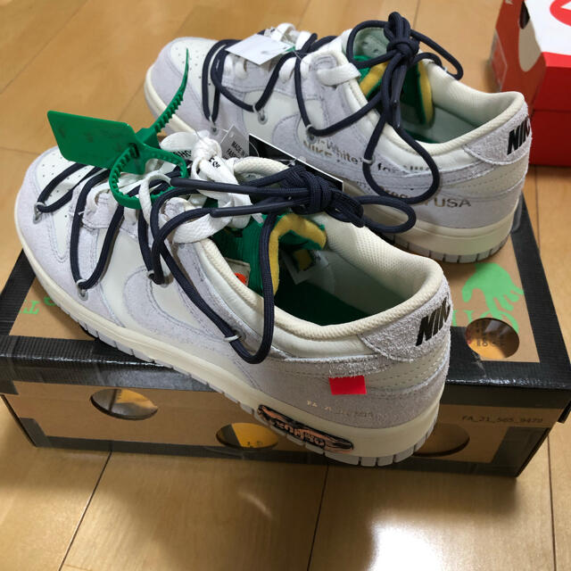 OFF-WHITE × NIKE DUNK LOW 1 OF "20"26cm