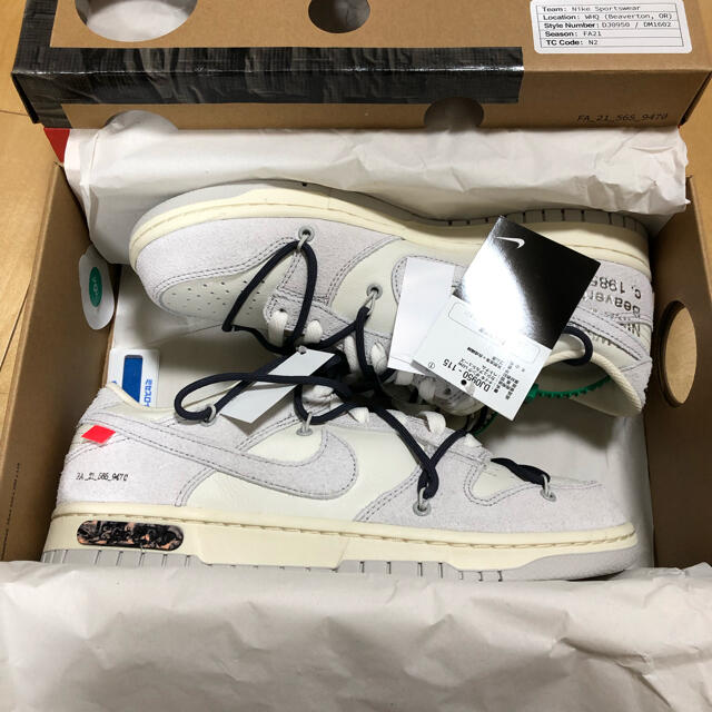 新品25.5cm NIKE DUNK LOW OFF-WHITE 20/50