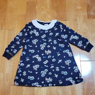 プチバトー(PETIT BATEAU)のプチバトー　プリントスウェットワンピース(ワンピース)