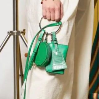 ジルサンダー(Jil Sander)のメゾンスペシャル　レザーバッグ　グリーン(ショルダーバッグ)