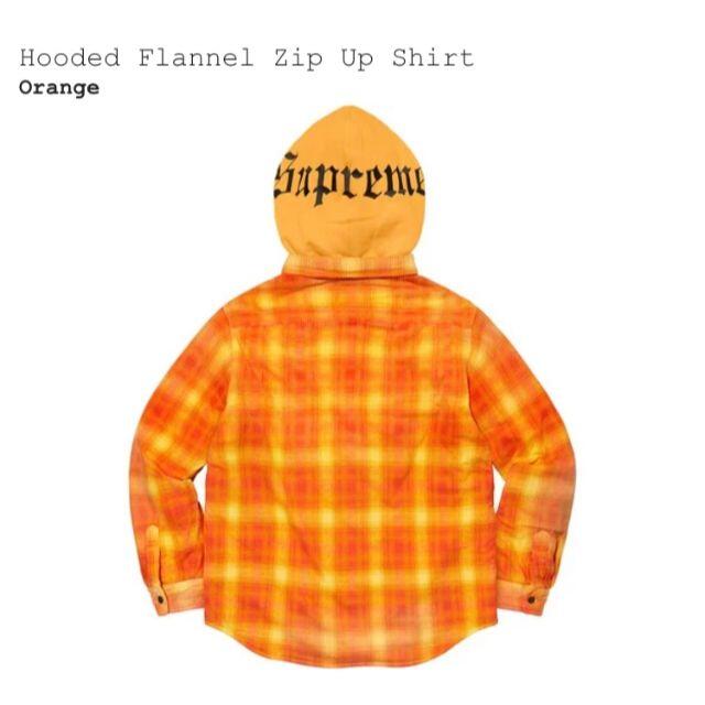 Orange M 21AW Supreme Hooded Flannel Zip 2