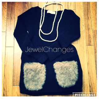 ジュエルチェンジズ(Jewel Changes)のファーポケット❤️セーター(ニット/セーター)