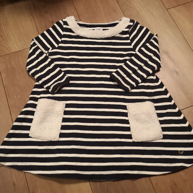 PETIT BATEAU(プチバトー)のプチバトー　長袖ワンピース キッズ/ベビー/マタニティのキッズ服女の子用(90cm~)(ワンピース)の商品写真