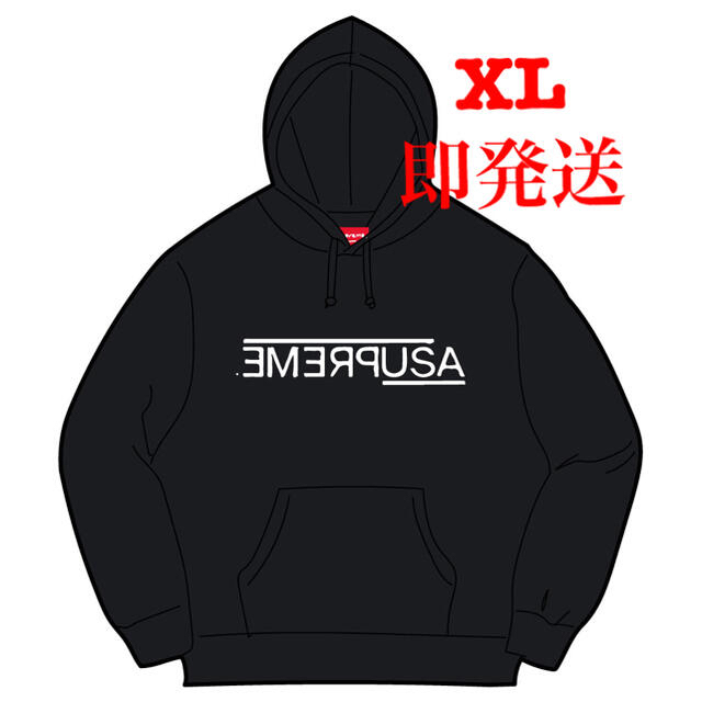 Supreme USA Hooded Sweatshirt "Black"