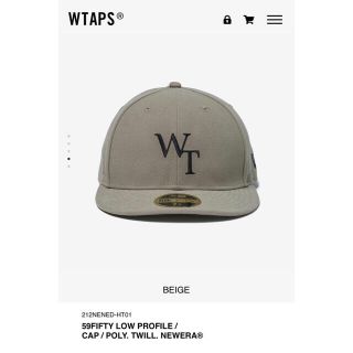 ダブルタップス(W)taps)のWTAPS 21AW 59FIFTY BEIGE L 新品未使用　未開封(キャップ)